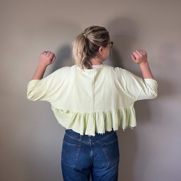 We the Free crop double gauze henley - Picture 3 of 10